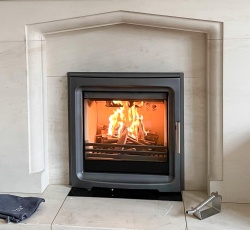 Purevision Metallic Grey 5kw Wide Inset Stove PV5iW-2