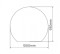 Truncated (3/4 circle) 1000mm x 930mm x 12mm Glass Hearth - COLLECTION ONLY