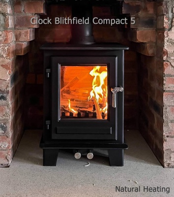 Clock Blithfield Compact 5kw Wood Burning & Multi Fuel Stove