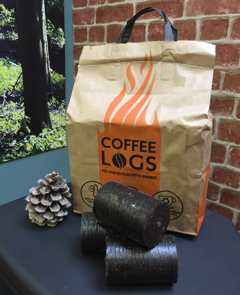 Coffee Logs (bag of 16) approx 8kg made from recycled coffee