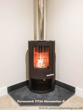 Termatech TT20 Streamline R - 5kw Wood Burning Stove - DEFRA approved, Eco Design 2022