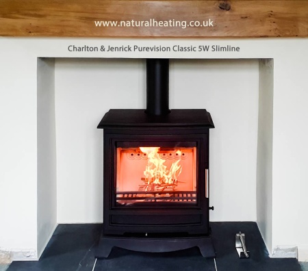 Charlton and Jenrick PureVision CLASSIC 5W SLIMLINE Multifuel Stove