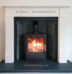EcoFlame 2 Multi Fuel Stove - 5kw - EcoDesign 2022 / DEFRA Approved