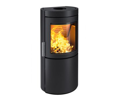 Hwam 3740C BLACK 4.5kw nominal Wood Burning Stove - Flat Backed Cylinder