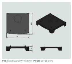 Short Stand (BLACK) for Purevision PV5 5kw Multi Fuel Stove