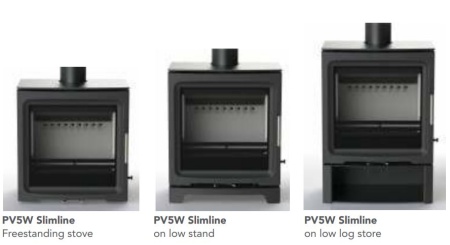 Charlton & Jenrick PureVision PV5W BLACK Multi fuel Stove