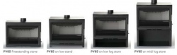 SHORT STAND - BLACK for Charlton & Jenrick PUREVISION PV85 8kw WIDE Stove
