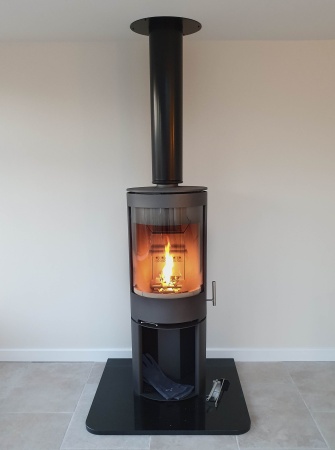 Charlton & Jenrick PUREVISION Cylinder (Grey) Stove - 5kw nominal (3.2 > 6.8kw output)