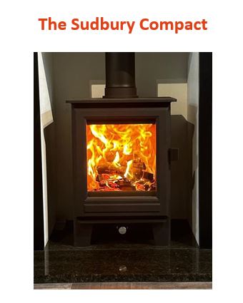 Clock Sudbury COMPACT Wood Burning Stove - 5kw