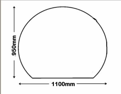 Honed GRANITE Hearth for Stoves - TRUNCATED 1100 x 950mm - COLLECTION ONLY