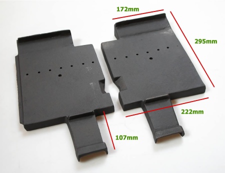 Replacement Pair of Cast Iron Back Liners for Westwood ST246c Stove